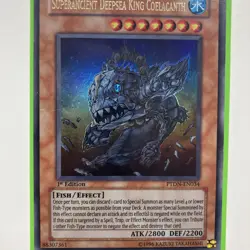 YUGIOH SUPERANCIENT DEEPSEA KING COELACANTH ULTRA RARE PTDN-EN034 1ST EDITION - Image 2