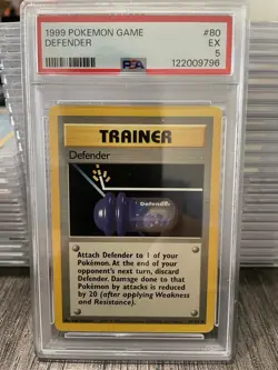 Pokemon TCG Defender Base Set 1999 Uncommon Card 80/102 Regular - Image 1