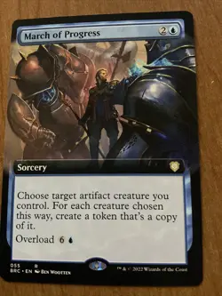 March of Progress (055) Extended Art The Brothers' War Commander BRC MTG Magic - Image 1