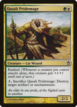 Qasali Pridemage Ajani vs. Nicol Bolas PLD White Green Common CARD ABUGames - Image 1