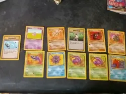 Pokemon Hitmonlee Fossil 22/62 Regular 1st Edition + Extra Cards - Image 1