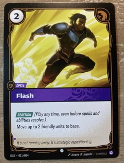 Flash Spell Riftbound Origins TCG Card NM Proving Grounds Exclusive NM - Image 1