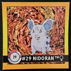 Nidoran 29 Artbox Series 1 Stickers Vintage Pokemon Trading Card Game 1999 NM - Image 1