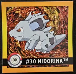 Nidorina 30 Artbox Series 1 Stickers Vintage Pokemon Trading Card Game 1999 NM - Image 1
