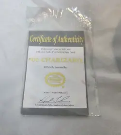 23K Gold Plated CHARIZARD Trading Card 1999 Burger King Pokemon Ball Blue COA SP - Image 2