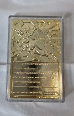 23K Gold Plated CHARIZARD Trading Card 1999 Burger King Pokemon Ball Blue COA SP - Image 5