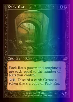 MTG Magic the Gathering Pack Rat (455/573) Ravnica Remastered LP FOIL - Image 1