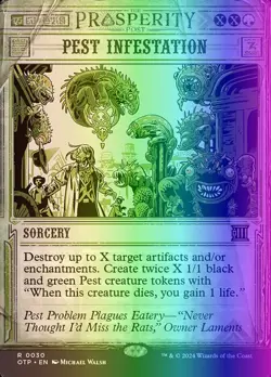 MTG Magic the Gathering Pest Infestation (30/87) Breaking News NM FOIL - Image 1