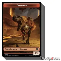 10 pcs Dinosaur Token (009) M/NM Magic MTG The Lost Caverns Of Ixalan - Image 1