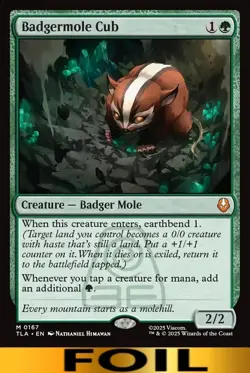 1x - Badgermole Cub - FOIL #167 - Avatar: The Last Airbender - NM MTG - Image 1