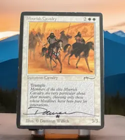 **Moorish Cavalry Light Signed** Dameon Willich Arabian Nights MTG Magic - Image 1
