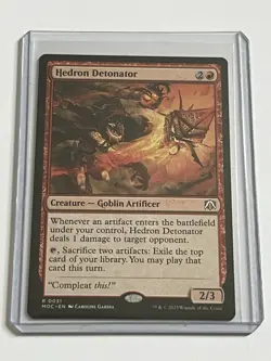 Hedron Detonator 31 MTG March of Machine Commander 2023 MT 9.0 + Non Foil Rare - Image 1