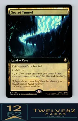 MTG - Avatar TLA - #392 Secret Tunnel Extended Art Rare,Foil Near Mint or Better - Image 1