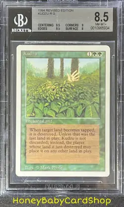 MTG 3rd Edition Revised 1994 Kudzu BGS 8.5 NM/MT+ Old School 93/94 - Image 1