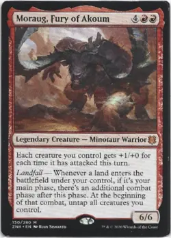 Moraug, Fury of Akoum 150 M Zendikar Rising Near mint pack fresh - Image 1