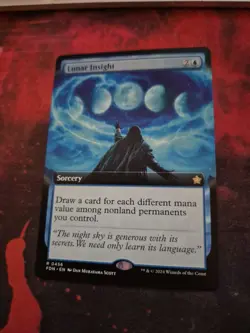 Magic The Gathering MTG - Foundations - Lunar Insight - *Extended Art* - Image 1