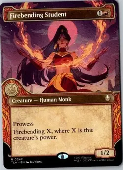 Firebending Student - Borderless - Avatar the Last Airbender - MTG - NM - Image 1