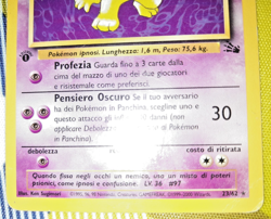 Pokemon - Hypno 1a Edizione Fossil Set 23/62 ITA no Holo Vintage Cards Rare - Image 4