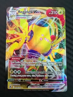 Pokemon Silver Tempest Regieleki VMAX 058/195 Holo Ultra Rare NM - Image 1