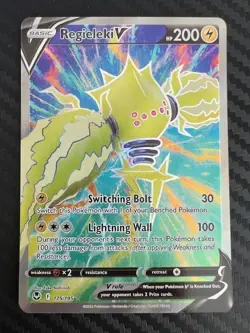 Pokemon TCG Regieleki V Full Art 175/195 Silver Tempest Sword Shield NM - Image 1