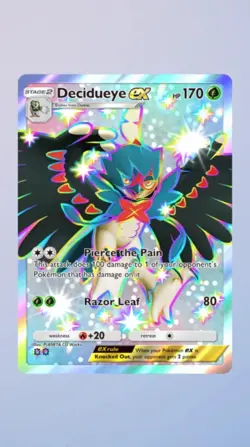 Pokemon TCG Pocket Decidueye EX Shiny Mega Rising Trade 2 Star ?? (English) - Image 2