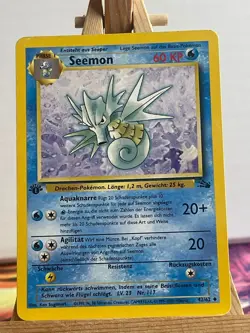 Seemon 42/62 1.Edition Fossil Deutsch Exc Pokemon - Image 1