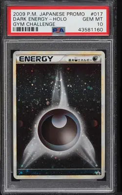 2009 Japanese Pokemon Gym Challenge Holo Darkness Energy 017/L-P PSA 10 Gem Mint - Image 1