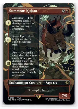 MTG Final Fantasy - Summon: Kujata (Borderless Foil) R 0199 FIN - Image 1