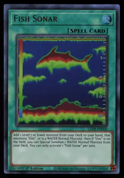 Yugioh Fish Sonar LED9-EN020 1st Edition Ultra Rare NM - Image 1