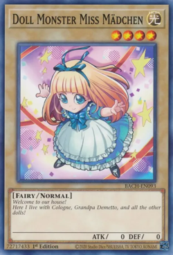 Yugioh x1 Doll Monster Miss Madchen 1st Edition Common BACH-EN093 (Near Mint!) - Image 5