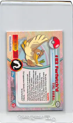 Farfetch'd #83 - SILVER HOLO - BLUE LOGO - SERIES 2 - TOPPS POKEMON CARD - NM/LP - Image 2