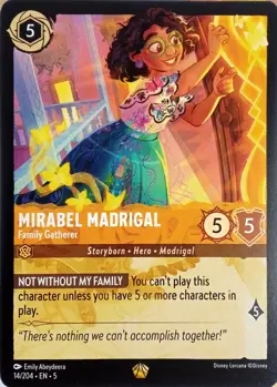 14/204 MIRABEL MADRIGAL FAMILY GATHERER LEGENDARY DISNEY LORCANA CARD - Image 1