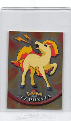 Ponyta #77 - SILVER HOLO - BLUE LOGO - SERIES 2 - TOPPS Pokemon CARD - NM/LP - Image 1