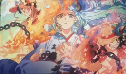 Yamato Ace Luffy Playmat One Piece Card Game TCG - Image 1