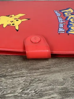 Vintage 1999 Authentic Red Pikachu Pokemon 4-Pocket Card Binder Book Album - Image 3