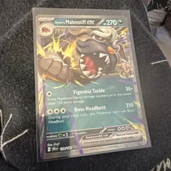 Pokemon TCG Destined Rivals Arvens Mabosstiff Card EX 139/182 - Image 1
