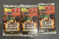 3 Pack Lot Dragon Ball Z Senzu Blast Booster World Games Score Promo Card DBZ - Image 1