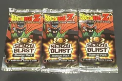3 Pack Lot Dragon Ball Z Senzu Blast Booster World Games Score Promo Card DBZ - Image 2