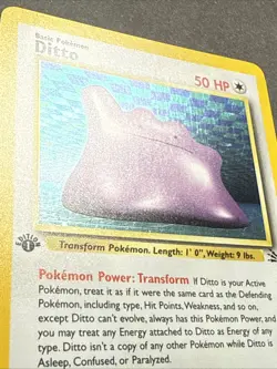 Pokemon TCG Ditto Fossil Holo Rare Card 3/62 First Edition LO - Image 5