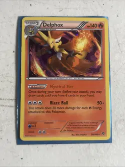 Pokemon TCG Delphox XY Base Set 26/146 Cosmos Holo Rare Card - Image 1