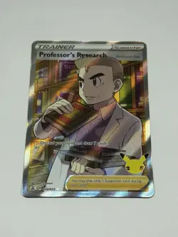 Pokemon Card TCG Professor's Research Full Art Celebrations 024/025 Holo NM - Image 1