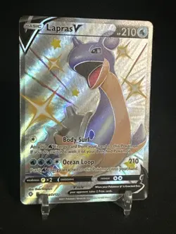 Lapras V SV110/SV122 Shiny Full Art Shining Fates Pokemon Card - Image 3
