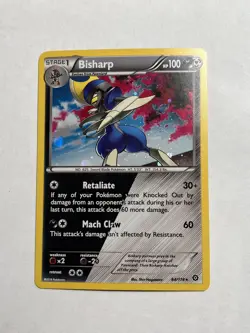 Bisharp 64/114 XY Steam Siege Cosmos Holo Rare Pokemon Card TCG - NM Near Mint - Image 1