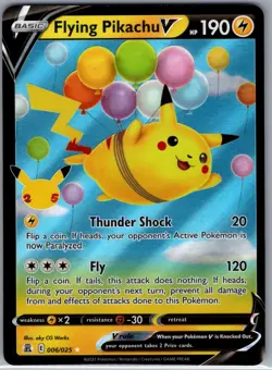 Flying Pikachu V 006/025 Celebrations - Pokemon Card - NM - Image 1