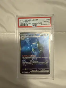 Pokemon TCG Scarlet & Violet 151 Blastoise EX Special Illustration Rare PSA 10 - Image 1