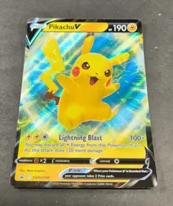Pokemon Pikachu V Black Star Promo Full Art Card SWSH198 LP-NM - Image 1