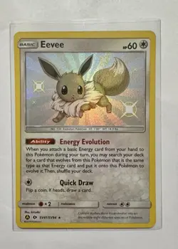 Pokemon Sun Moon Hidden Fates Eevee SV41/SV94 Shiny Vault Baby Shiny Holo Rare - Image 1