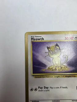 1999 Pokemon Jungle #56 Meowth - Gold Border Fruit Roll Promo - Image 3
