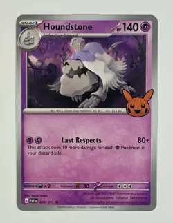 Pokemon TCG - Houndstone - 043/091 - 2024 S&V: PAF - Trick Or Trade - Rare - Image 1