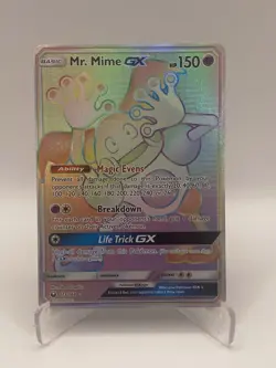Pokemon Mr Mime GX Full Art 173/168 Secret Rainbow Rare Celestial Storm - Image 1